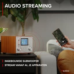 DAB radio - Audizio Vieste - DAB+ radio met subwoofer en Bluetooth - Zilver - Met afstandsbediening — thumbnail 4