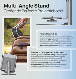 XGIMI Halo+ (GTV) met Multi-Angle Stand - Draagbare Smart-projector - Beamer - Google TV Ref + 3.0 - Harman/Kardon 2 x 5W luidsprekers - Chromecast - 700 ISO Lumen - Dolby Audio - Bluetooth 5.1 - DTS-HD — thumbnail 3