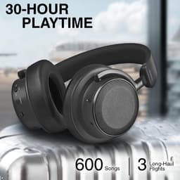 WiseQ ANCX100 Noise Cancelling Koptelefoon – Draadloze ANC Koptelefoon Bluetooth aptX – Over Ear – 30 Uur Batterij – Met Microfoon – Zwart — thumbnail 3