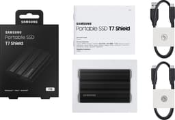 Samsung Portable T7 Shield - Externe SSD - USB C 3.2 - Inclusief USB C en USB A kabel - Geschikt voor iPhone USB C - 1 TB - Zwart — thumbnail 9