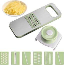 Groentenhakker Rasp - Keuken Snijder - Maaltijden Bereiden - Schokabsorberend Ontwerp - 30.1 x 12.3 x 7.7 cm - Groen — thumbnail 1