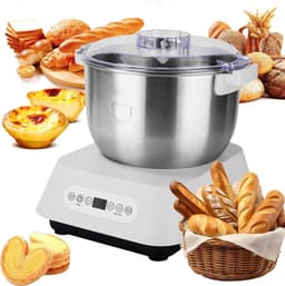 Deegmixer 7 liter - roestvrij staal - met fermentatiefunctie - ideaal voor thuisbakkerijen - ShopVlot — thumbnail 1