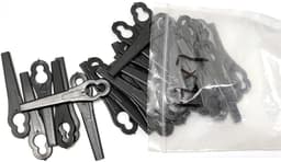 Plastic Grasmaaier Mesjes - Vervangende Mesjes Grasmaaier - Gazon Onderhoud - Universele Pasvorm - 83 mm - Zwart — thumbnail 3