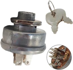 Vervangende Grasmaaier Schakelaar - Contactschakelaar Starter - Grasmaaier Starten - Met 2 Sleutels - 1 5/8 inch - Zilver — thumbnail 3