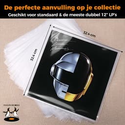 Pinguïn Records LP hoezen 100 stuks – VinylCare Essential ShieldSleeve Record Sleeves - LP hoes - Vinyl hoes – Polyethyleen extra stevig – Beschermhoes – LP beschermhoezen - Buitenhoezen voor standaard LP’s - 100 Micron — thumbnail 4