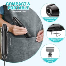 Solidchoice - 350W Mini Hot Air Gun met Dual Temperatuur en Overload Bescherming — thumbnail 3
