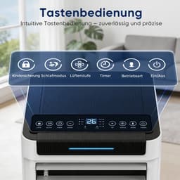 Mobiele airco 7000 BTU met stille slaapstand 3-in-1 airconditioner koelen ontvochtigen ventileren 2,0 kW capaciteit — thumbnail 3