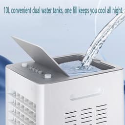 Draagbare Airco - Verkoeler Ventilator - Ruimte Koelen - 120 Graden Oscillatie - 10 Liter Tank - Wit — thumbnail 2