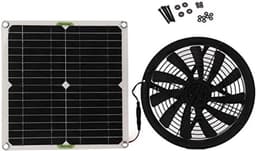Zonnepaneel Ventilator - Afzuigventilator Kit - Ventilatie Buitenruimte - Waterdicht Ontwerp - 15 W 12 V - Zwart — thumbnail 1