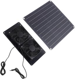 Zonneventilator - Afzuigventilator Ventilator - Luchtcirculatie Optimaliseren - IP67 Waterdicht - 39D x 35W x 5H cm - Zwart — thumbnail 5
