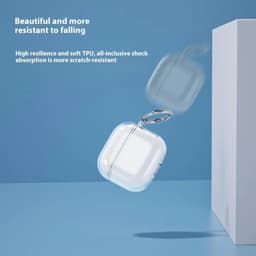 Hoesje geschikt voor Apple AirPods 4 / 5 | TPU | met Ring | Glitter Transparant — thumbnail 4