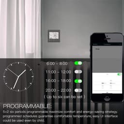 Slimme Thermostaat - Temperatuurregelaar WiFi - Verwarming Regelen - App en Spraakbesturing - 11 x 10 x 6 cm - Zwart — thumbnail 5