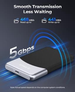 Externe SSD - Draagbare Opslag - Snelle Data Transfer - 460MB/s Snelheid - 4TB - Zwart — thumbnail 4