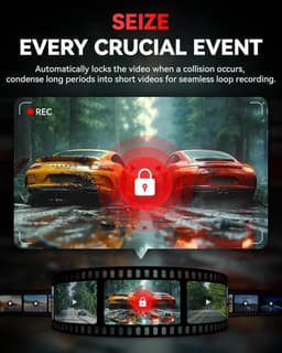 SnelShoppen - 4K Dash Cam Auto Camera met 2.2 inch Touch Screen, Nachtzicht, GPS, WiFi, 32GB Kaart, 24U Monitor en Spraakbesturing — thumbnail 4