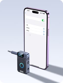 AdroitGoods Bluetooth 5.4 Audio Adapter 2-in-1 Zender Ontvanger AUX Draadloos 3.5mm Transmitter Receiver Auto TV Koptelefoon 14U — thumbnail 5