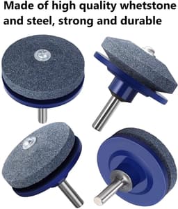 SnelShoppen - 6x Maaierscherper, Universele 5cm Multi-Scherpsteen met Rotobalans voor de Meeste Boormachines, Blauw, Tuin Accessoires — thumbnail 5