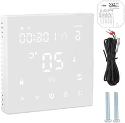 Slimme Thermostaat - Digitale Thermostaat WiFi - Verwarming Regelen - Touchscreen Bediening - 8.5x8.5x4.5cm - Wit — thumbnail 1