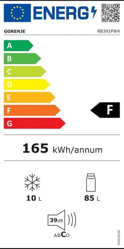 Tafelkoelkast met vriesvak - Koelkast met vriesvak - Keuken organiseren - Efficiënte LED-verlichting - 96 liter - Wit — thumbnail 4