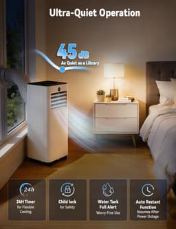 Mobiele airconditioner - Airco Klimaatregelaar - Ruimte Koelen - 3-in-1 Functie - 20 m² - Wit — thumbnail 4