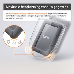 Perfect Speed Externe Harde Schijf 500GB - Externe HDD - USB 3.2 - 1600 Mbps (200 MBs) - USB-C - Schokbestendig - 5 Jaar Garantie — thumbnail 4