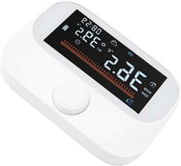 Slimme Thermostaat - Temperatuurregelaar Programmeerbaar - Energie Besparen - Draadloze Installatie - 300m Verbindingsbereik - Wit — thumbnail 1