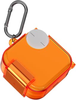 kwmobile Earphones Case for CMF by Nothing Buds Pro 2 / CMF Buds 2 Plus Case - Clear TPU Silicone Earbuds Cover - Orange — thumbnail 2