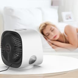 Kleine draagbare airconditioner,Mini draagbare luchtkoeler, draagbare airconditioner, persoonlijke airconditioningventilator, draagbare luchtkoeler, luchtbevochtiger voor kantoor/slaapkamer, 3 ventilatorsnelheden — thumbnail 3