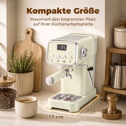 HOMCOM Coffee Maker-ABS, Edelstahl-32L x 17B x 31H cm-Cremeweiß — thumbnail 5