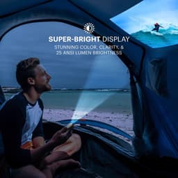 Ultra Mini draagbare projector 75 - HD LED DLP oplaadbare projector 100-scherm, ingebouwde luidspreker - HDMI, USB en Micro SD — thumbnail 4