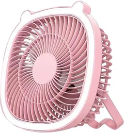 Oplaadbare campingventilator met led-lantaarn – draagbare ventilator voor tenten en buiten — thumbnail 1