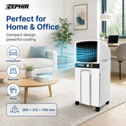 Innovastore Aircooler - Draagbare Luchtkoeler - Luchtcirculatie - Luchtbevochtiger - Slaapmodus - Drie snelheden - 6liter - Wit — thumbnail 3