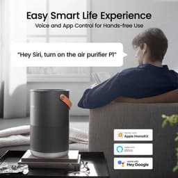 Smartmi - Luchtreiniger - CADR 250m³/u - Slimme bediening - Echt HEPA-filter - Draagbaar om overal mee naartoe te nemen - Luchtfilter - 4KG - ≤60dB - 30W - Zwart — thumbnail 4