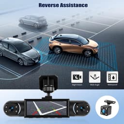 SnelShoppen - Auto Dashcam 3.16 Inch 1080P Full HD, Dual Lens 150° Hoek, G Sensor, Loop Recording, Nachtzicht voor Taxi en Vrachtwagen — thumbnail 4
