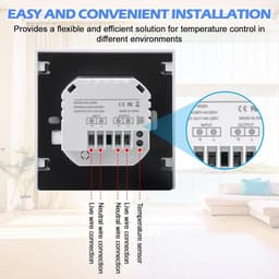 Programmeerbare Digitale Kamerthermostaat voor Elektrische Vloerverwarming met LCD-display — thumbnail 4