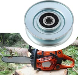 SnelShoppen - Vervangingsloop voor grasmaaier, stationaire pulley, vlak, diameter 64.5mm, hoogte 18mm, metalen loopwiel voor Husqvarna en Jonsered zit — thumbnail 2