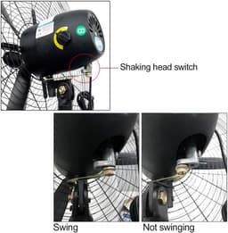 Staande Zwenkventilator - Industriële Ventilator - Luchtcirculatie Verbeteren - Mechanische Bediening - 55 68 78 Cm - Zwart — thumbnail 4