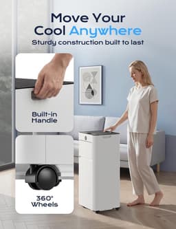 Mobiele Airco - Koeler Ventilator - Ruimte Koelen - Stil 4-in-1 Apparaat - Tot 28 m² - Wit — thumbnail 4