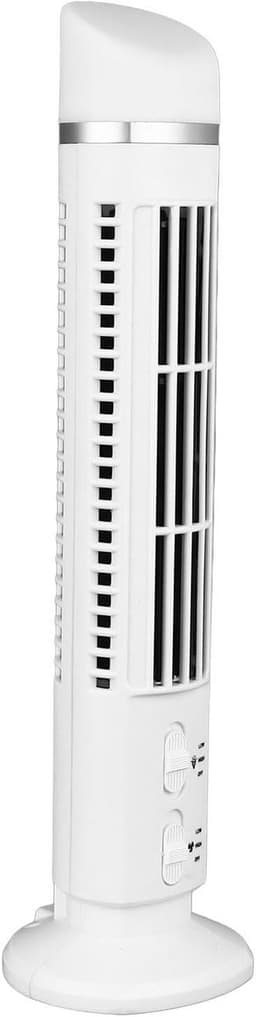 Bladeless Ventilator - Toren Ventilator - Thuis Kantoor - Stille Werking 34dB - 33 cm Hoog - Wit — thumbnail 1