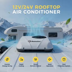 NordHaus 12V/24V Dakairco - Airco Camper - RV Airconditioner - Snelle Koeling in 3 Minuten - 1800W DC Inverter — thumbnail 2