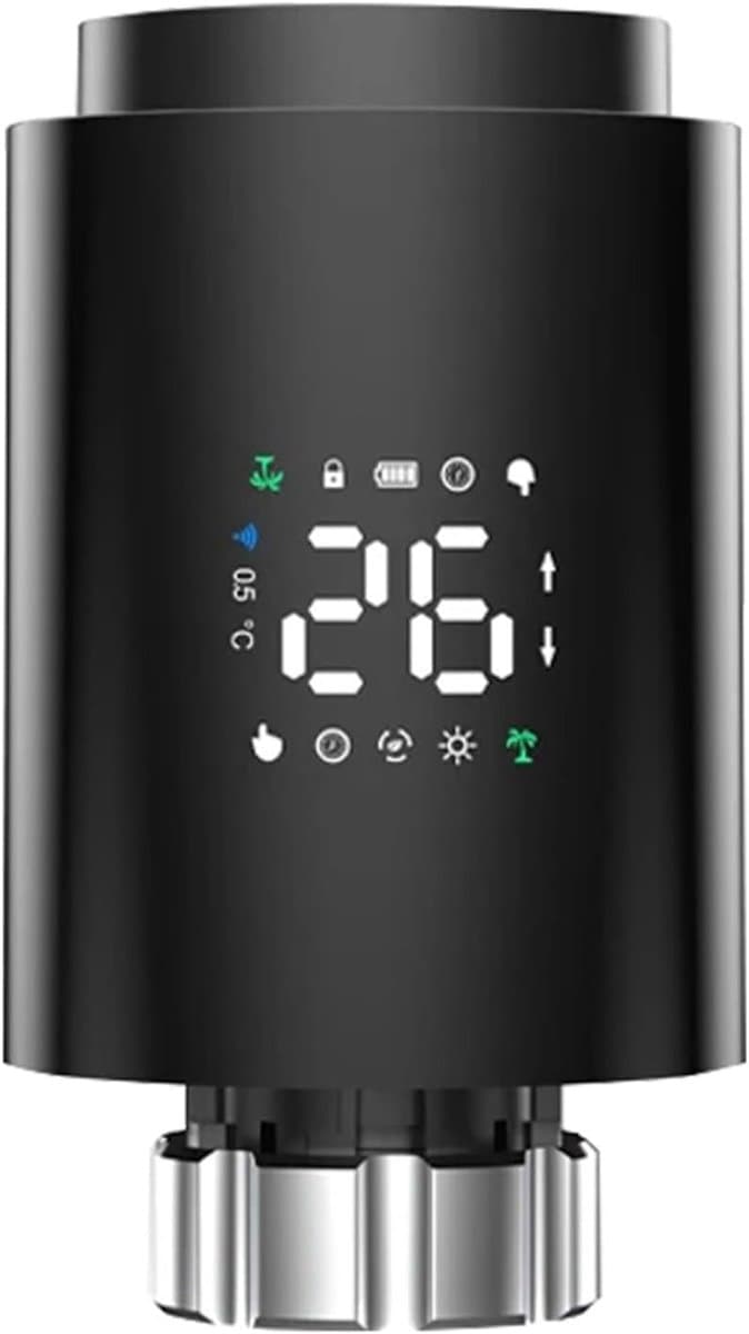 Slimme Radiator Thermostaat - Verwarming Knop - Energie Besparen - Weekschema Instelbaar - M30 x 1.5mm - Zwart — afbeelding 1