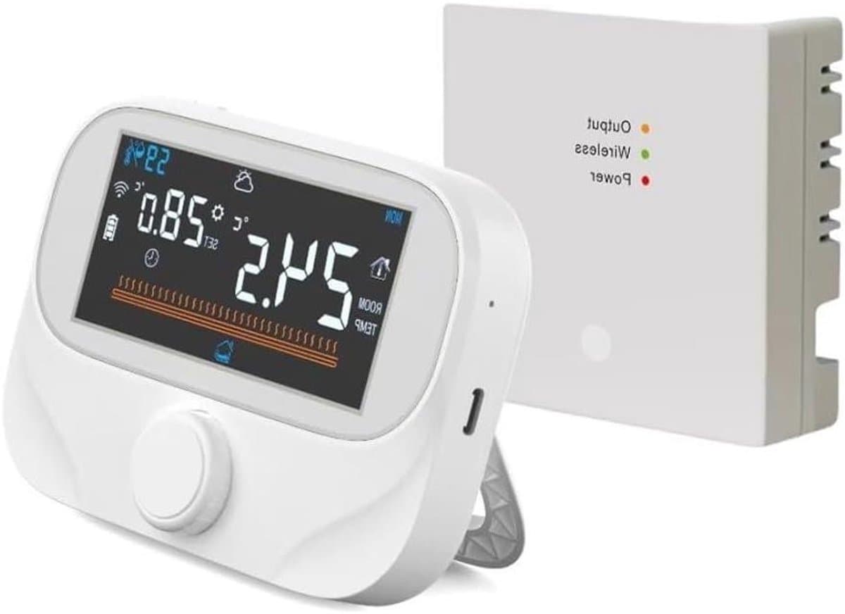 Slimme Thermostaat - Boilerregelaar Wifi - Verwarming Instellen - App Bediening - 19 x 13 x 4 cm - Wit — afbeelding 1