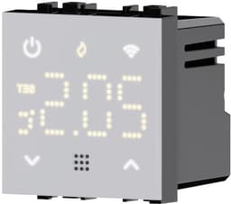 Inbouw Thermostaat - Programmeerbare Module - Temperatuur Regelen - Touchscreen met Achtergrondverlichting - 2 Module - Wit — thumbnail 1