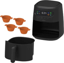 Digitale Luchtfriteuse - Airfryer - Gezond Bakken - Snelle Opwarmtijd - 3 Liter - Zwart — thumbnail 3