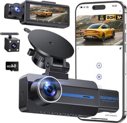 Dashcam Auto 4K - Autocamera Rijrecorder - Veilig Rijden - 3 Kanaals Opname - 3.16 Inch IPS Scherm - Zwart — thumbnail 1