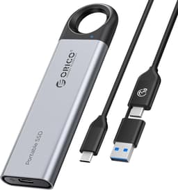 Externe SSD - Draagbare Opslag - Bestanden Overzetten - Aluminium Behuizing - 512 GB - Grijs — thumbnail 2