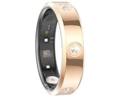 DrPhone RingSense Elegance Slimme Ring - Smart Ring - IP68 - Stappenteller - Goud - EU Maat 58