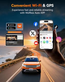 Dashcam voor auto - Zwart - 10 inch - Spiegel met 4K Voorcamera en 1080P Achtercamera - Met ADAS, GPS en Wifi — thumbnail 3