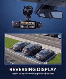 Dashcam voor auto - Zwart - 7 x 14 x 10 cm - 4 Camera's met 360 Graden Bescherming en Nachtzicht — thumbnail 5