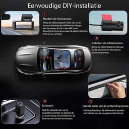 Dashcam voor auto - Zwart - Dual Channel 4K + 2,5K - Met GPS, Nachtzicht en Parkeermodus — thumbnail 3