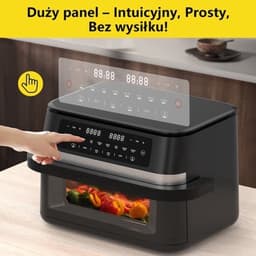 Airfryer – Heteluchtfriteuse – Digitale Friteuse – Gezond Koken – XXL 11L – 2950W Vermogen – Dual-Zone Met Verwijderbare Divider — thumbnail 4